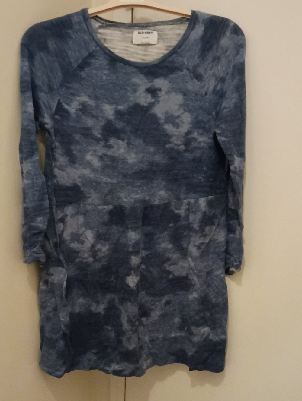 Old Navy Blue Tie-Dye Dress with Kangaroo Pocket